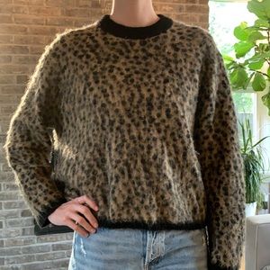 & other stories leopard print sweater